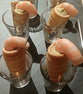 Avocado Cornet with Cocktail and Shrimp Recipe