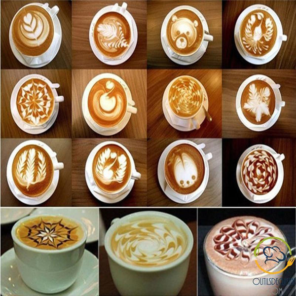 16 Pieces Stencil For Decoration Coffee, Cappuccino, Cake, Hot Chocolate