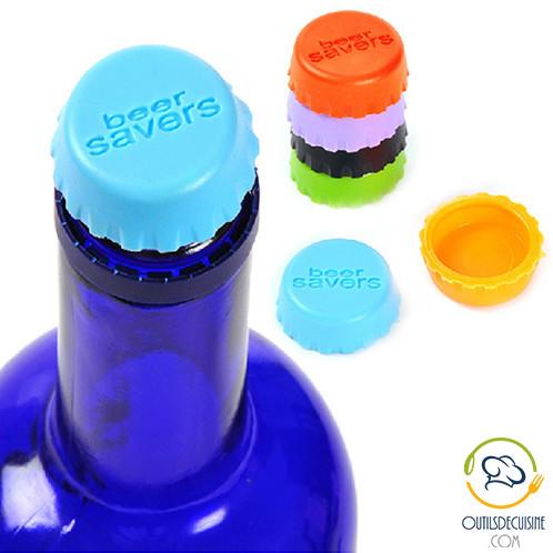 Practical and Ingenious Accessories - Lot Of 6 Silicone Bottle Stoppers (Beers, Waters, Sodas, Wines ...)