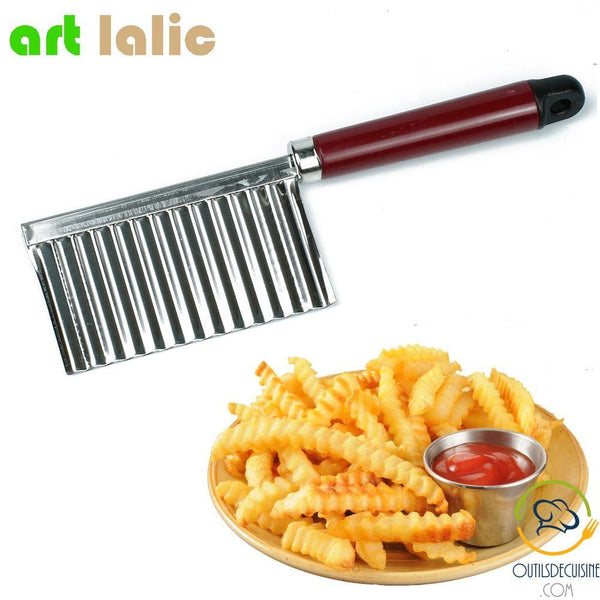 Stainless Steel Vegetable Cutter - Corrugated Blade