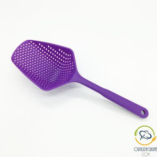 Silicone Long Handle Skimmer - Draining Spoon