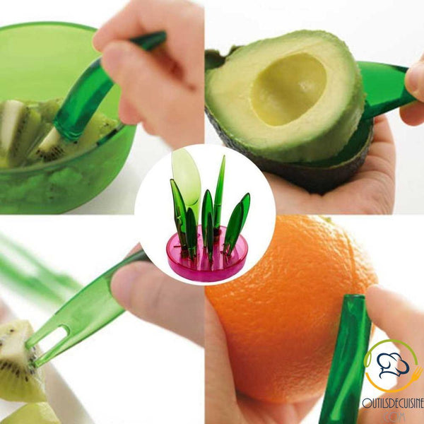 All-In-One Kitchen Gadget: Bowl, Covered Tray, Orange Press, Vegetable Cutter, Vegetable Grater, Colander, Lemon Squeegee