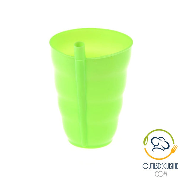 4 Reusable Plastic Tumbler Set With Integrated Straw For Children