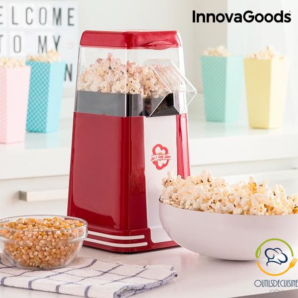 Innovagoods 1200W Hot & Salty Times Popcorn Maker Red Popcorn Maker