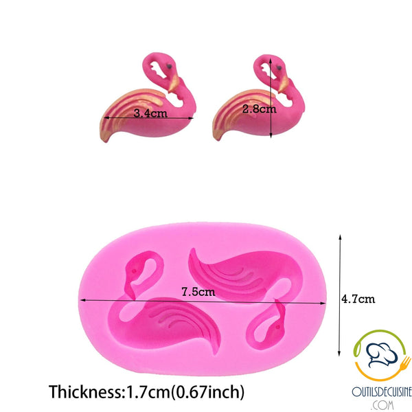3D Pink Flamingo Silicone Mold