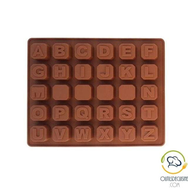 Moule Cube à Chocolat En Silicone - 26 Lettres De L'alphabet En Majuscule