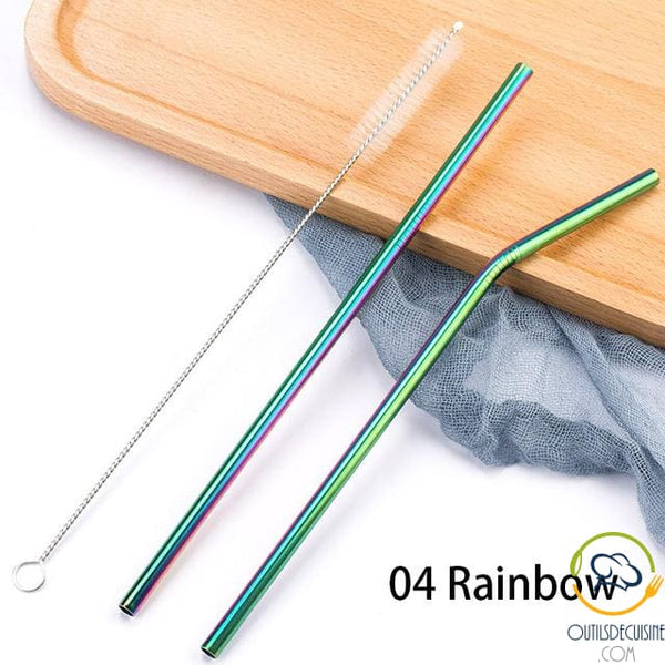 Reusable Colored Straws In Stainless 04 Arc Sky