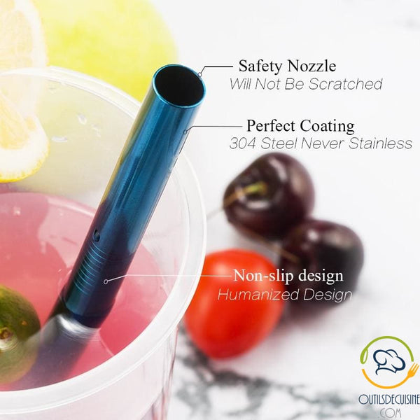 Reusable Colored Straws In Stainless