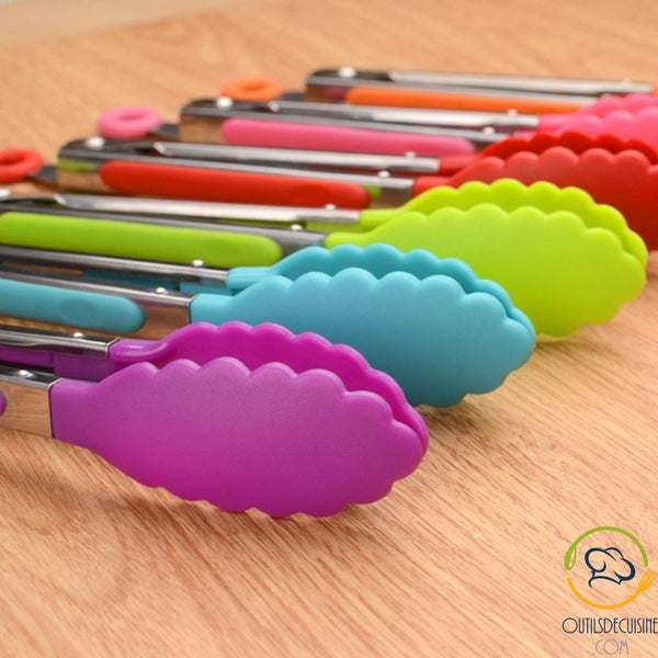 Silicone / Stainless Steel Barbecue Tongs - Baking Tongs