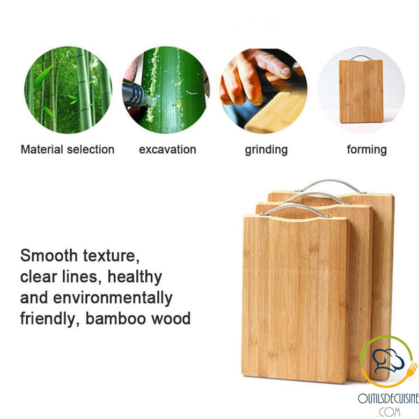 Planche À Découper En Bambou Avec Poignée