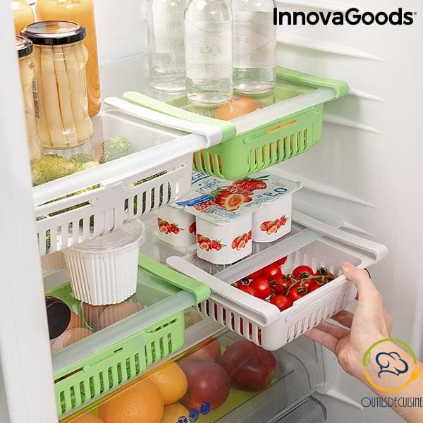 Rangement Réglable Pour Réfrigérateur Friwer Innovagoods (Pack De 2)