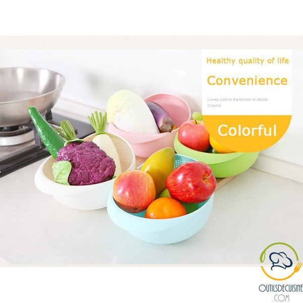 Multifunctional Bowl For Flushing Vegetables / Fruit, Rice Strainer, Serving Bowl