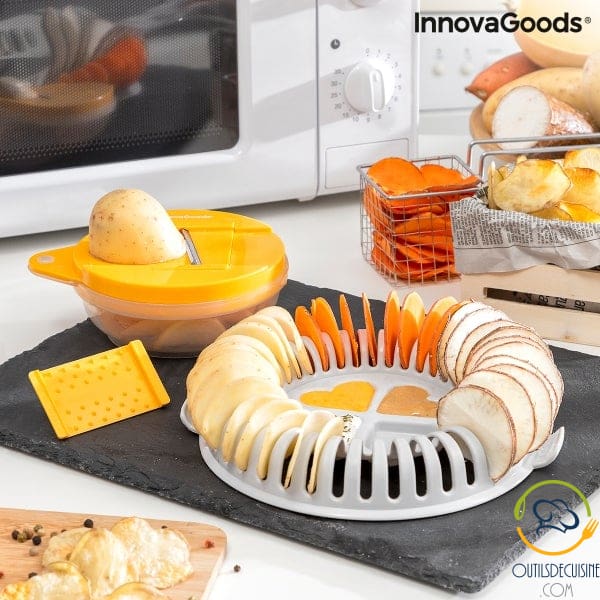 Set For Making Chips In The Microwave With Mandolin And Chipit Recipes Innovagoods Utensils And