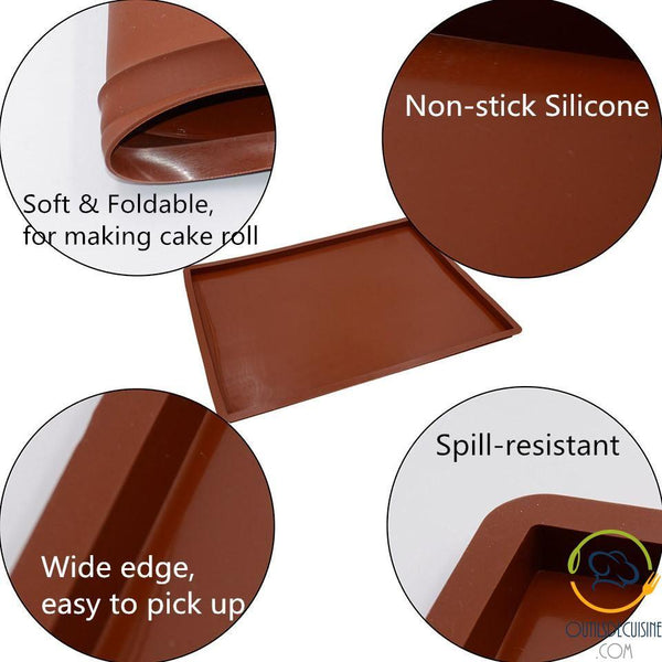 Baking And Pastry Mat With Edges For Rolled Cakes Or Meats