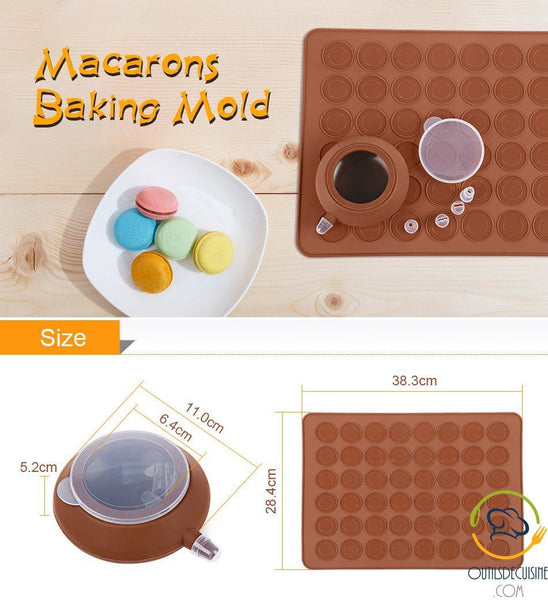 Tapis\Set De Cuisson Pour 42 Macarons - Moule En Silicone